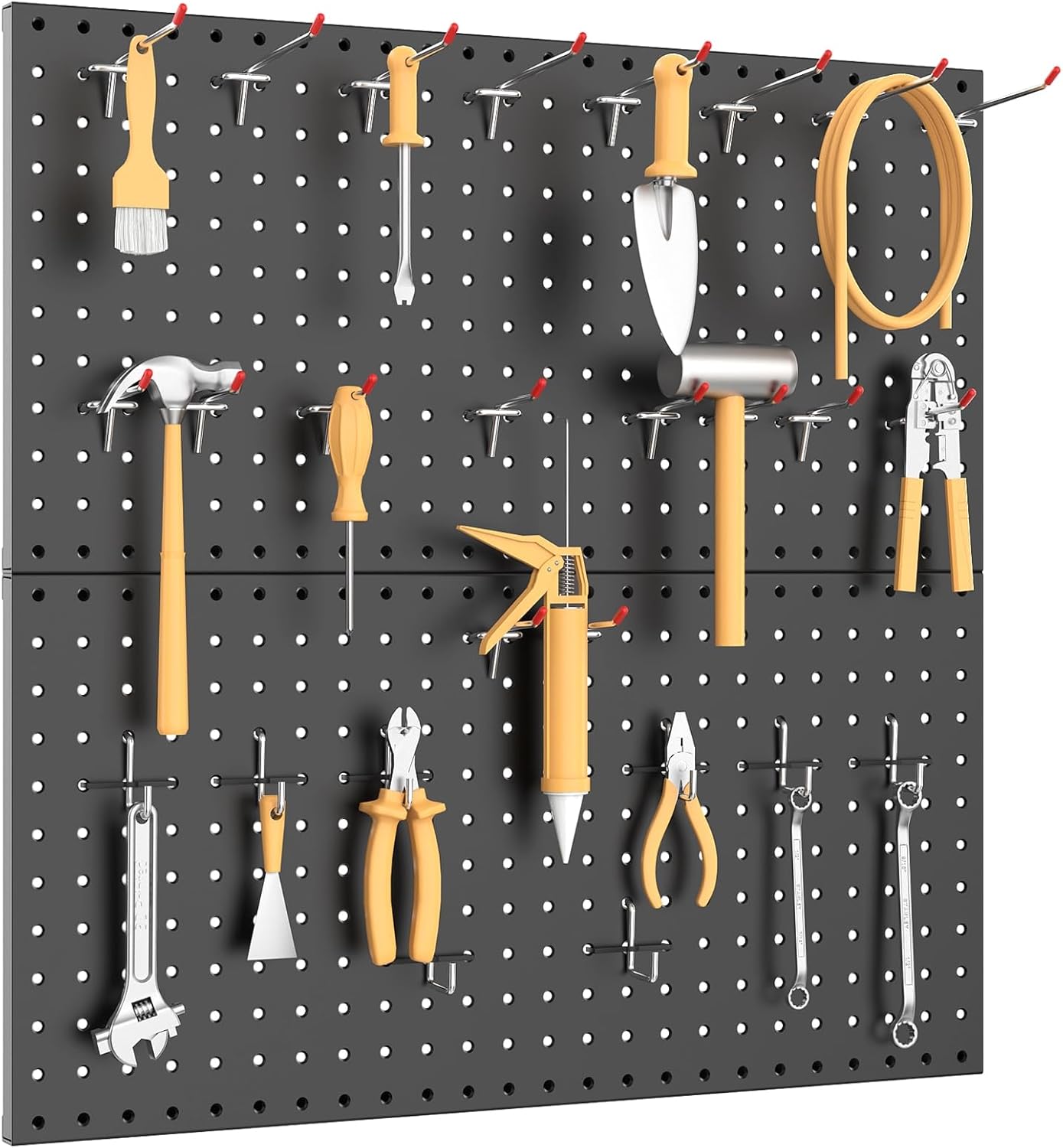 Workshop Tools Board - 2pc [24x12 Inch Metal Pegboard Organizer]