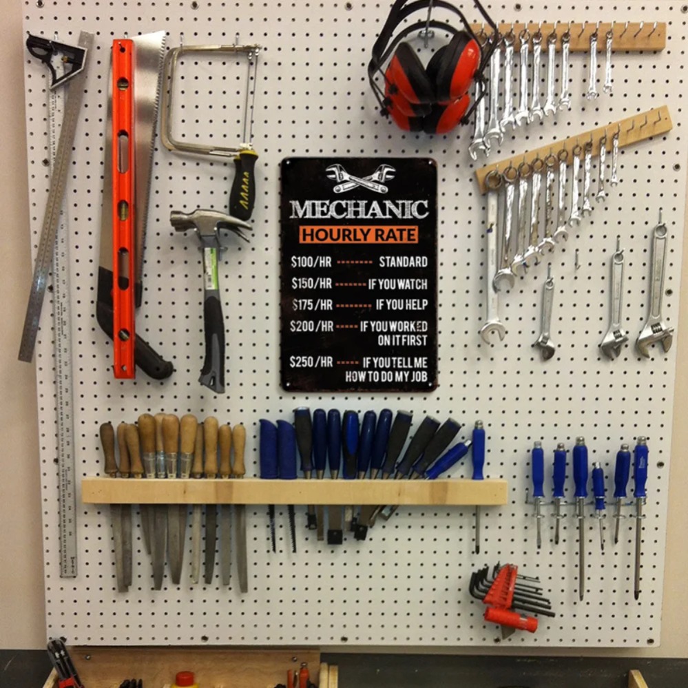 Vintage Mechanic Hour Rate Sig - Workshop Tools Hours ulasan dan harga