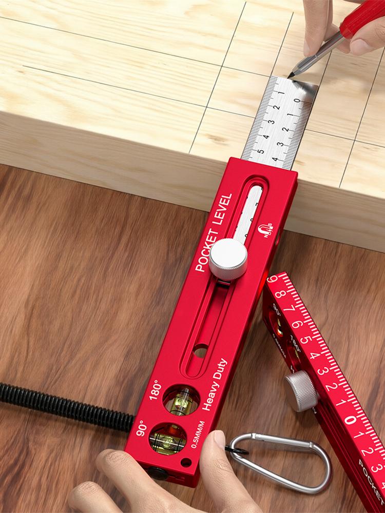Magnetic Woodworking Ruler Alu - Workshop Marking Tools ulasan dan harga