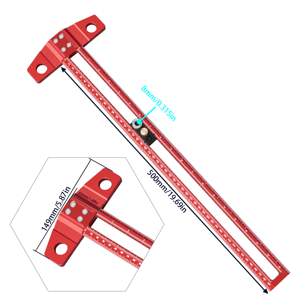 Woodworking T-Square Marking G - Dovetail Marking Guide ulasan dan harga