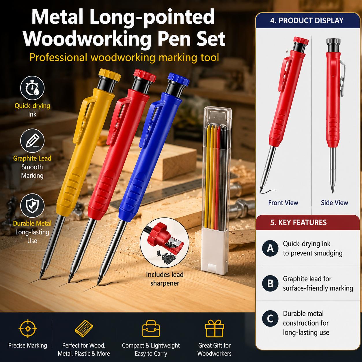 Metal Long Tip Mechanical Penc - Workshop Marking Tools ulasan dan harga
