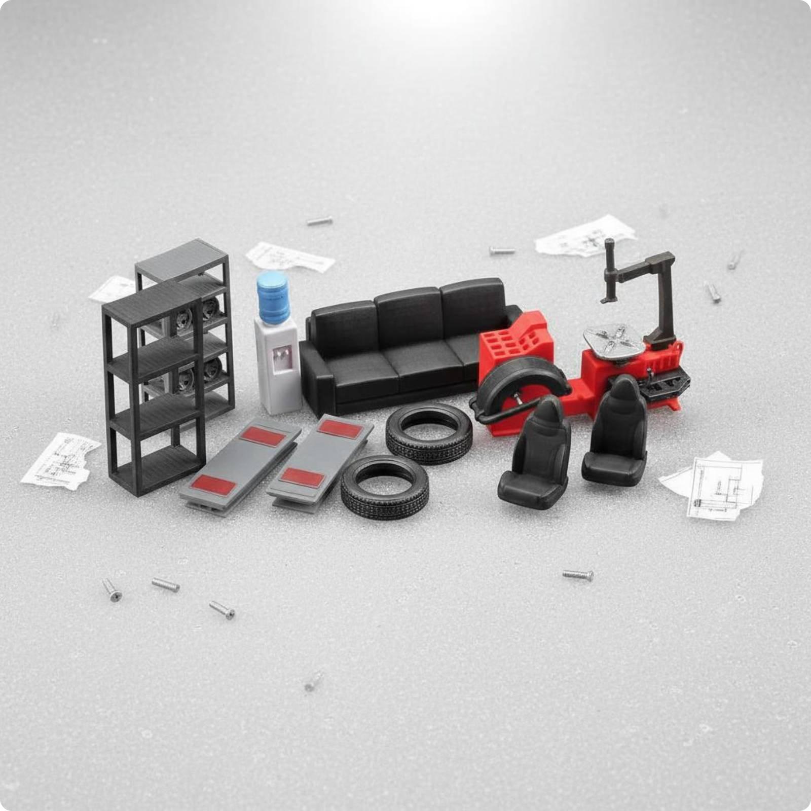 1 64 Miniature Vehicle Repair  - Workshop Tools Photos ulasan dan harga