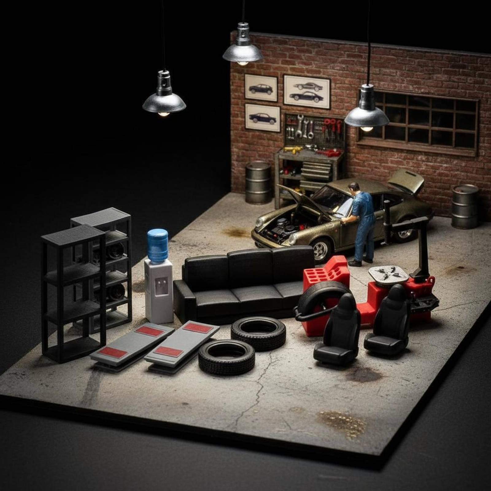 1 64 Miniature Vehicle Repair  - Workshop Tools Photos ulasan dan harga