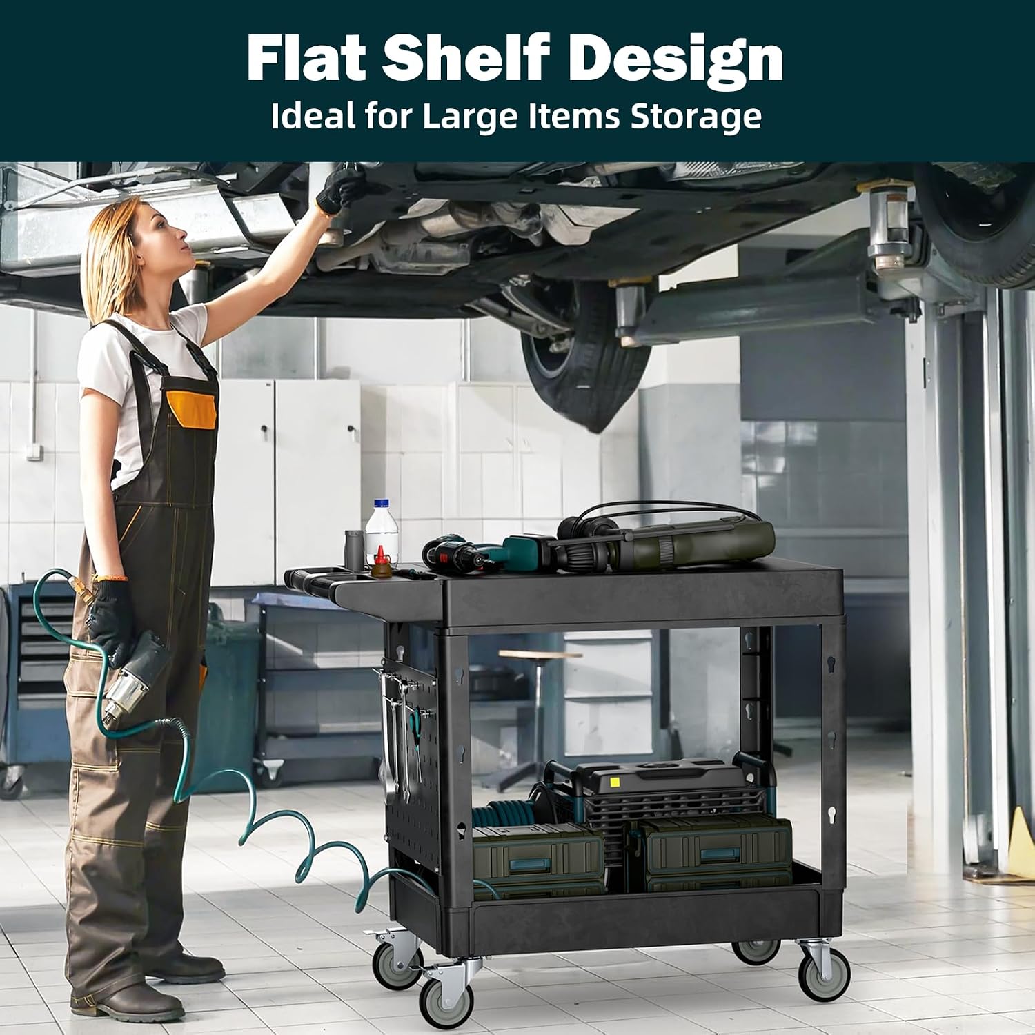 Heavy Duty 2-Shelf Flat Top Wh - Workshop Tools.Hanging Board ulasan dan harga