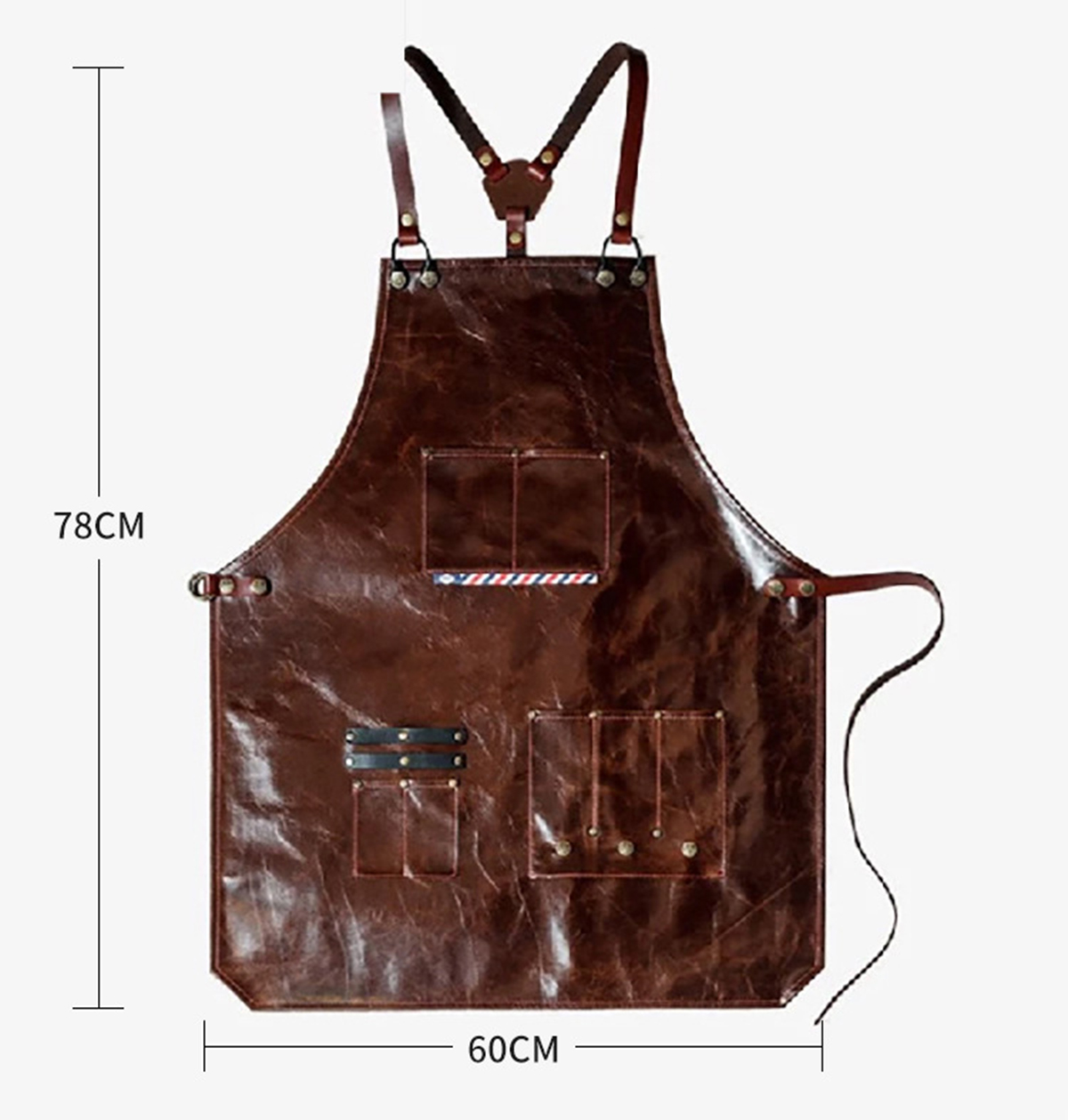 Men's Leather Work Apron with  - Workshop Cleaning Tools ulasan dan harga