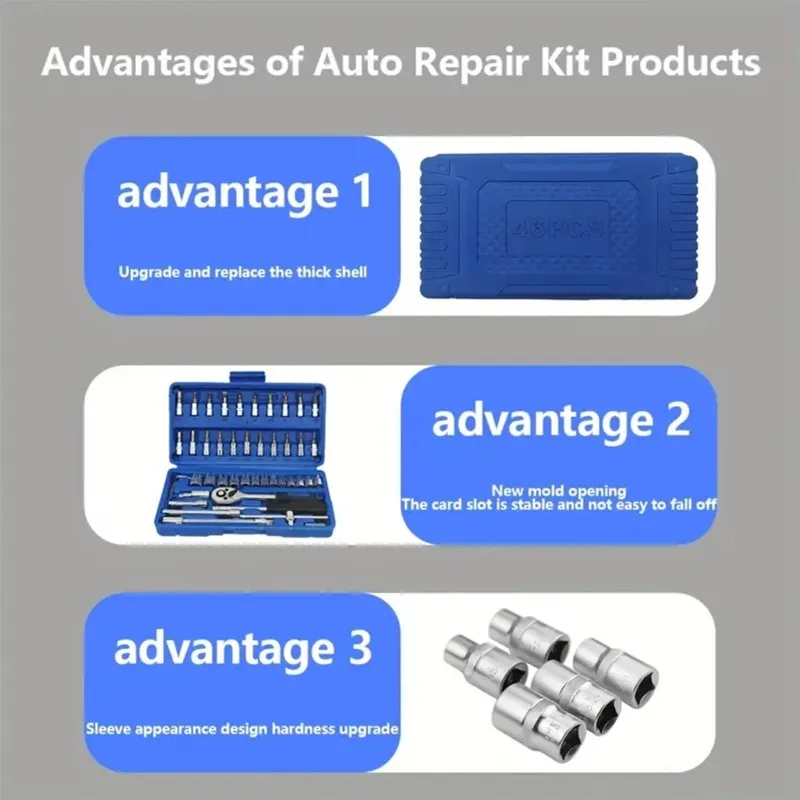 46-in-1 Heavy Duty Automotive  - Design Tools Workshop ulasan dan harga