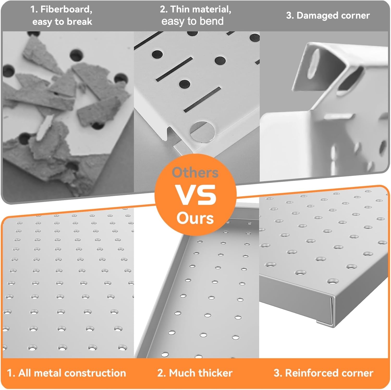 2pc [24x12 Inch Metal Pegboard - Workshop Tools Board ulasan dan harga