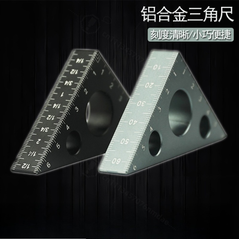 Thick Aluminum Triangle Ruler  - Workshop Marking Tools ulasan dan harga