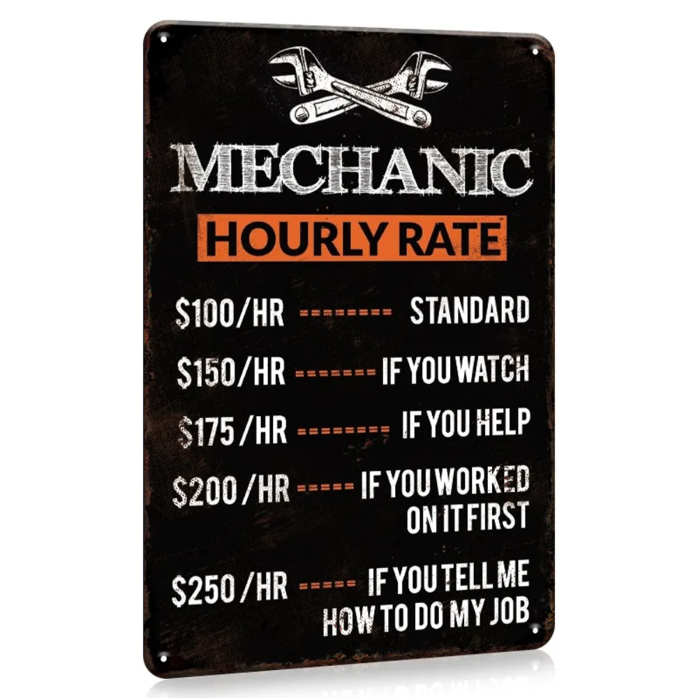 Retro Mechanic Hourly Rate Met - Workshop Tools Hours ulasan dan harga