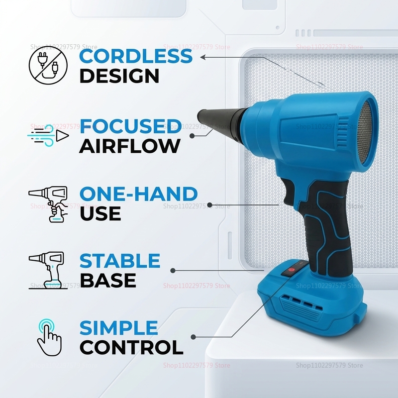 18V Brushless Cordless Air Dus - Workshop Cleaning Tools ulasan dan harga
